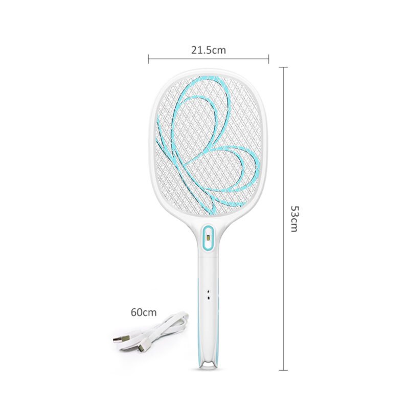 raqueta mata mosquitos electrico con luz y bateria recargable — vista 2