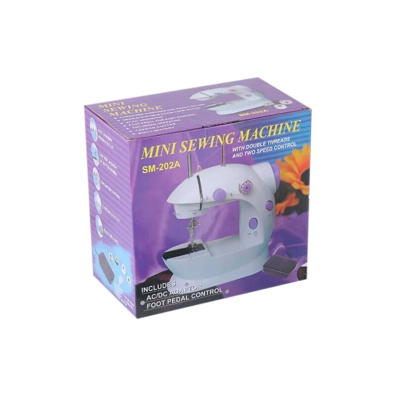 maquina de coser mini portatil con pedal, incluye enhebrador y agujas. — vista 7