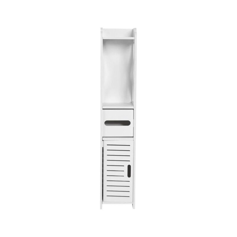 mueble elegante para baÑo, con cajones para toallas y cosmeticos. resistente a la humedad.white — vista 4