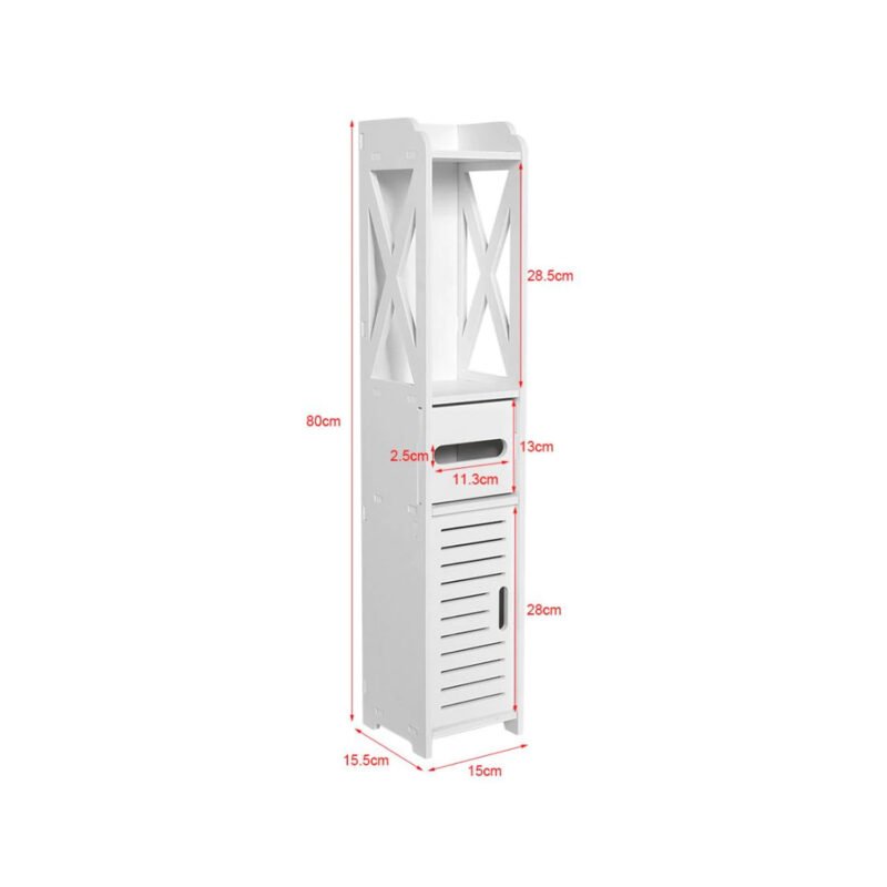 mueble elegante para baÑo, con cajones para toallas y cosmeticos. resistente a la humedad.white — vista 7