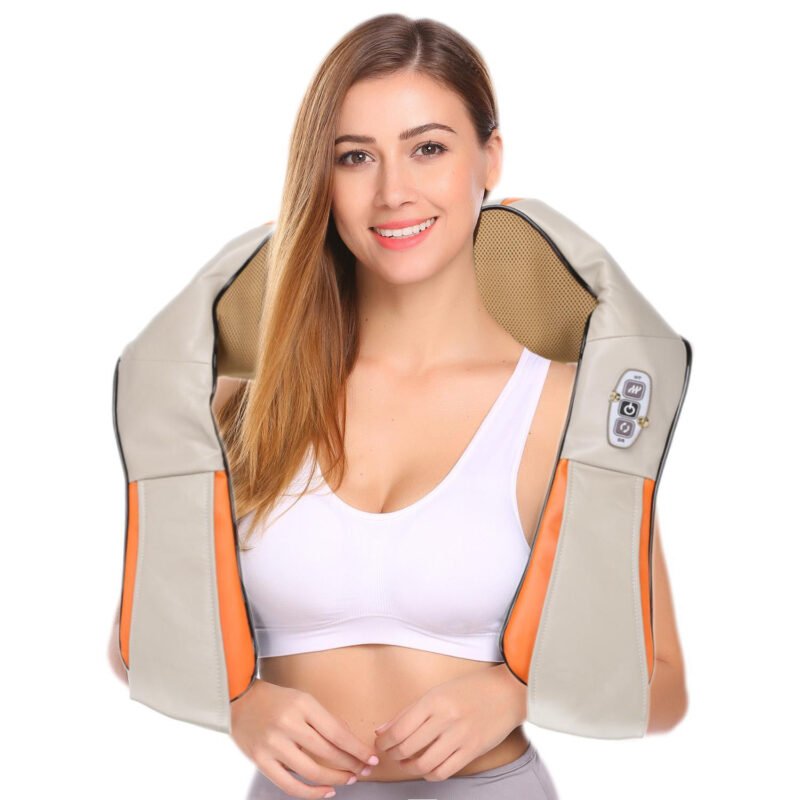 masajeador de espalda y cuello. 8 nodos shiatsu, 3 velocidades, funcion de calor. incluye adaptador auto. — vista 2