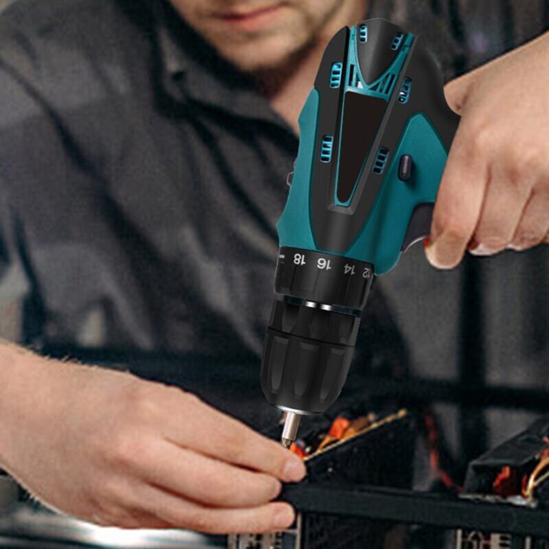 taladro electrico inalambrico,2 bateria de 16,8 v, 2 velocidades, 18 posiciones de torque. — vista 4