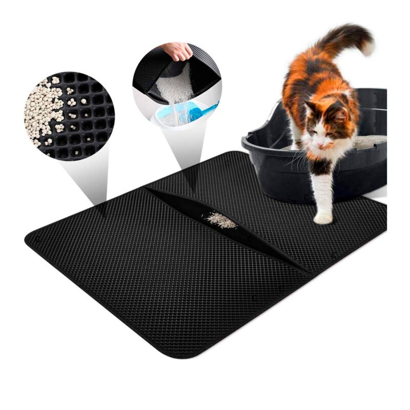 alfombra para gato, espuma eva ecologica, base impermeable, facil limpieza. — vista 3