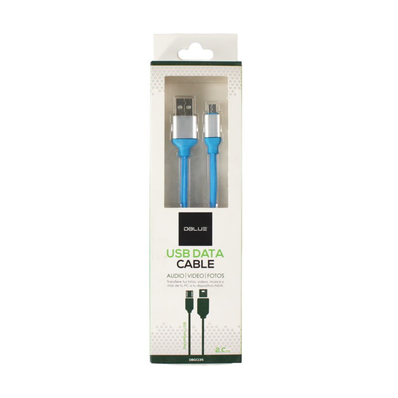 cable usb a micro usb 2.0. blue