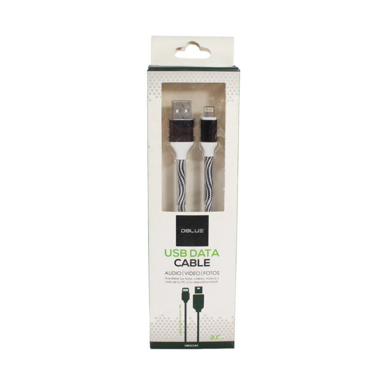 cable usb a lightning. black