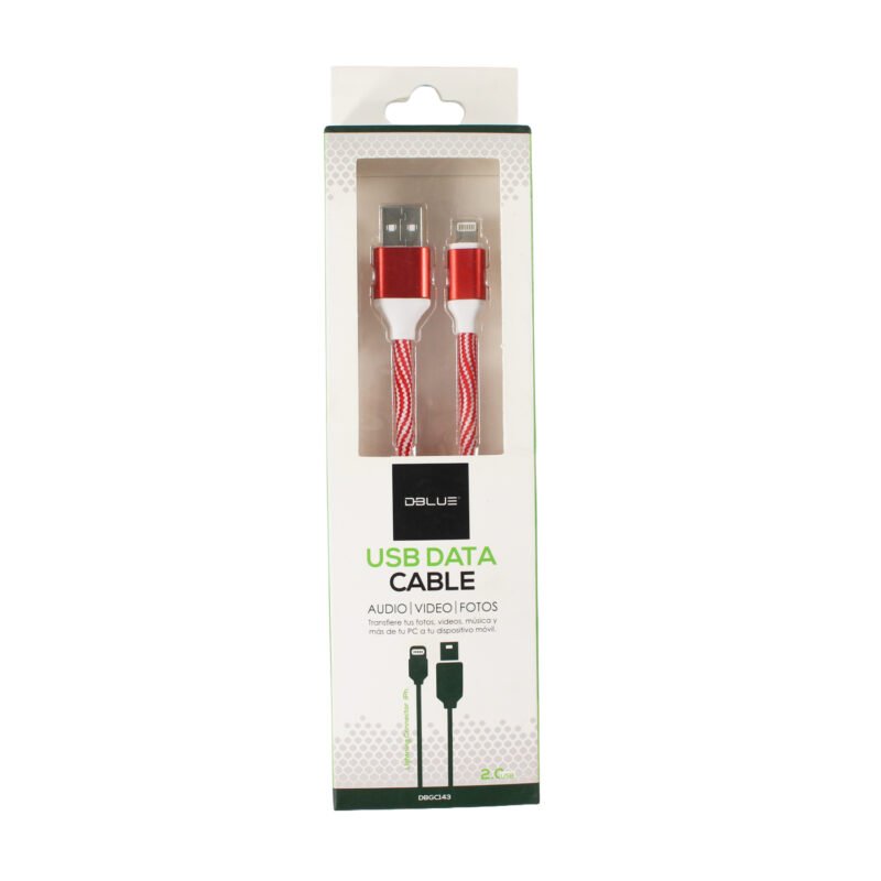 cable usb a lightning. red