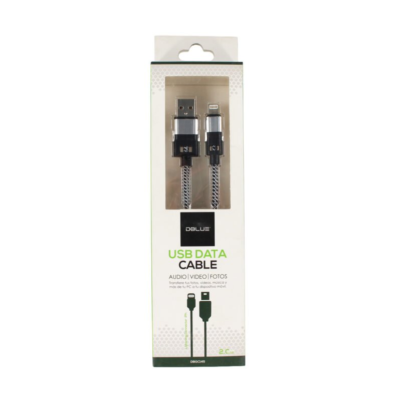 cable usb a lightning. black