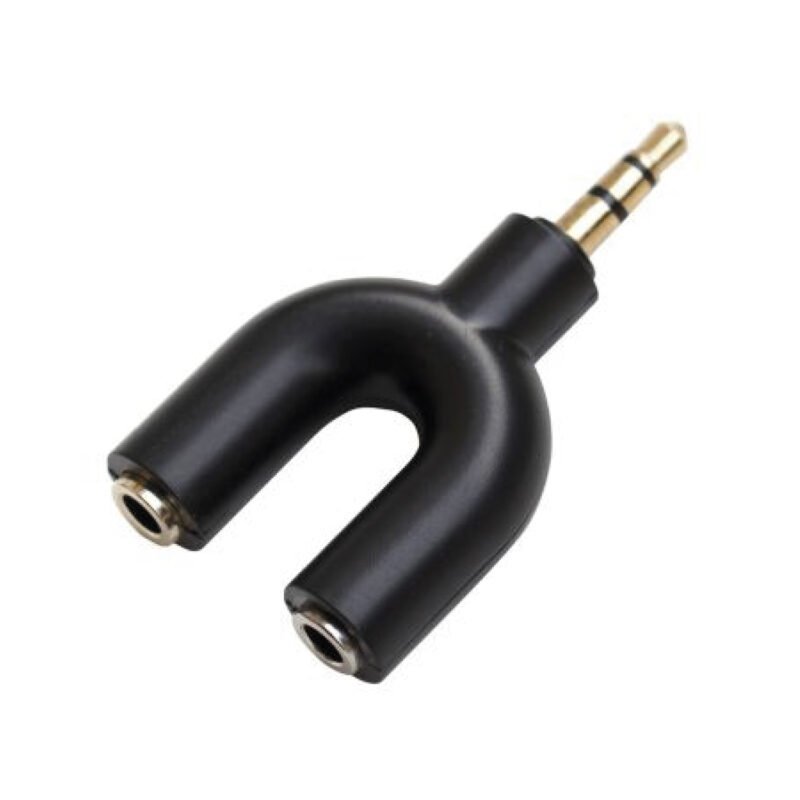 adaptador jack 3,5mm macho a 2 jack 3,5 hembra