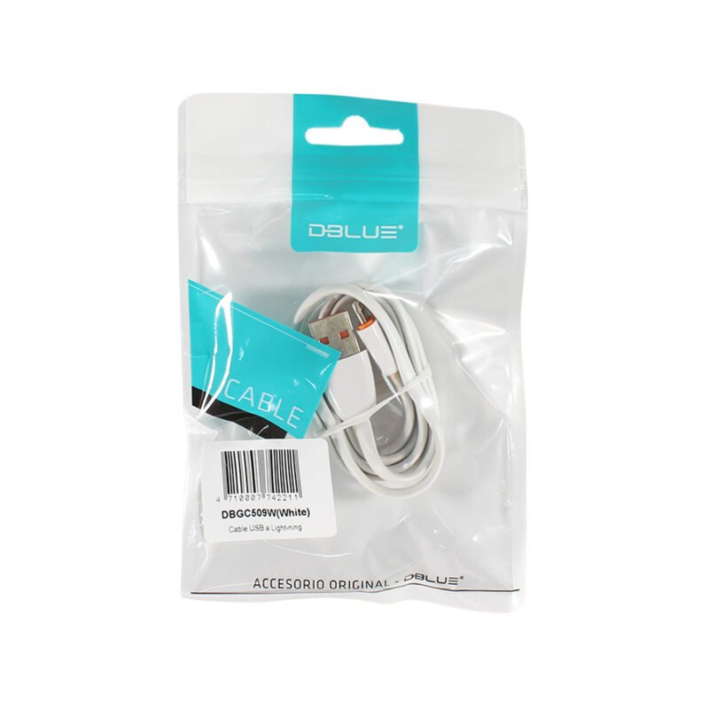 cable usb 2.0 a tipo lightning para celulares 2.0white — vista 2