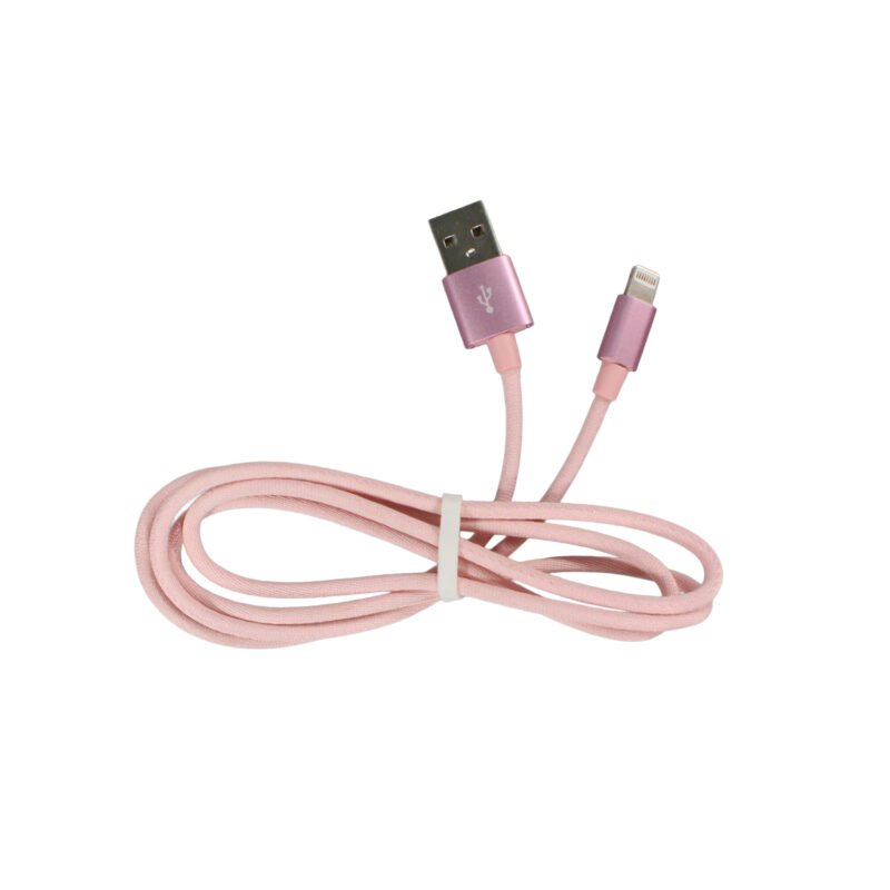 cable usb 2.0 a tipo c recubrimiento textil. pink — vista 2