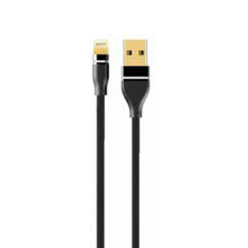 cable usb a lightning 100cm app nucleo de cobre, textil 100cm. black