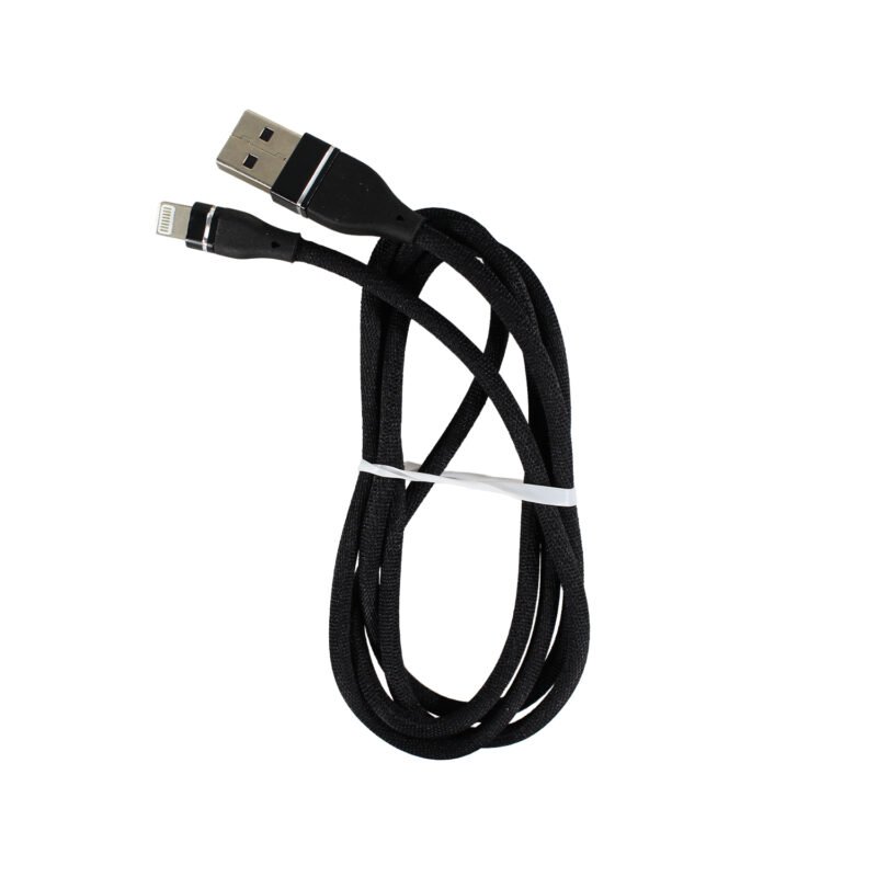 cable usb a lightning 100cm app nucleo de cobre, textil 100cm. black — vista 3