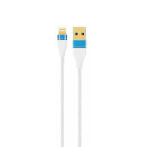 cable usb a lightning 100cm app nucleo de cobre, textil 100cm.white