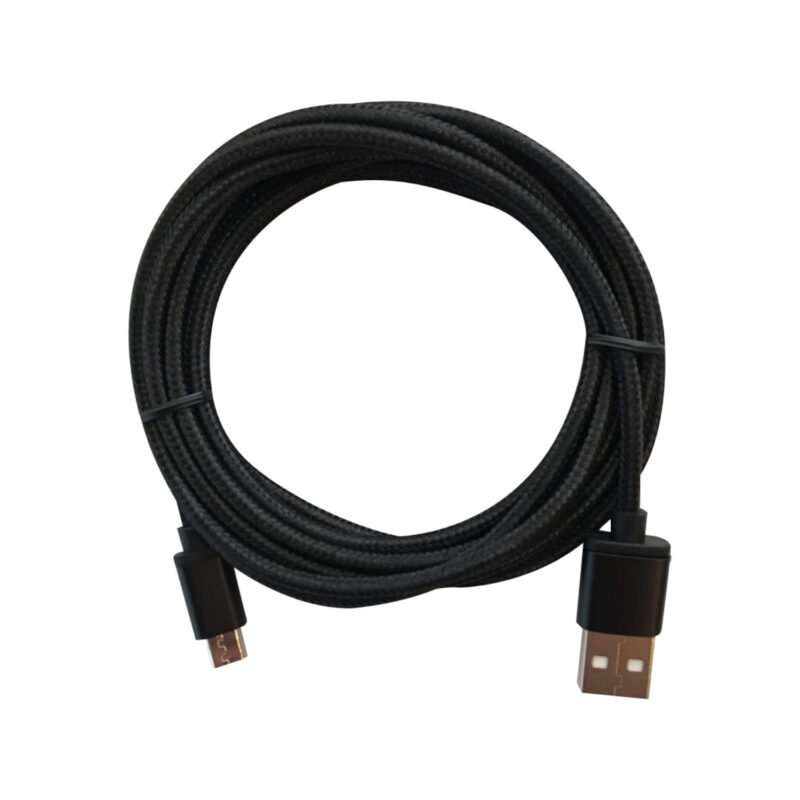 cable 3 mts usb a micro usb 2.0. black