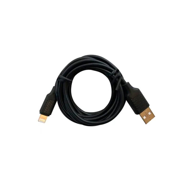 cable usb a lightning 2mts. black
