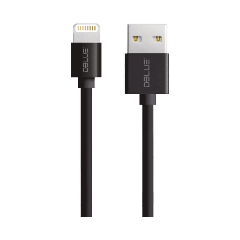 cable lightning usb iphone 5 / 6 ipad certificado black
