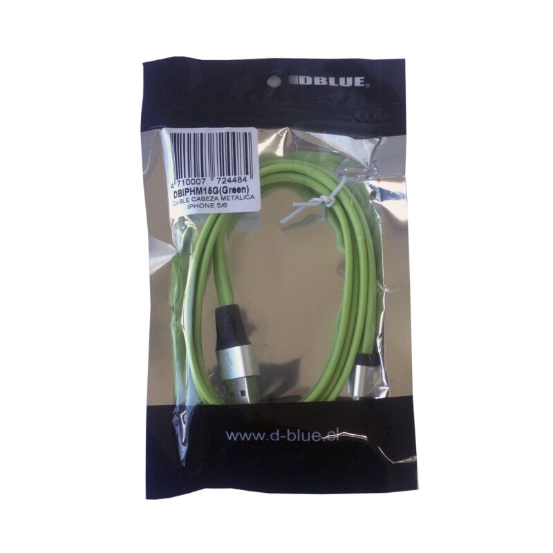 cable usb a lightning 100cm app. green
