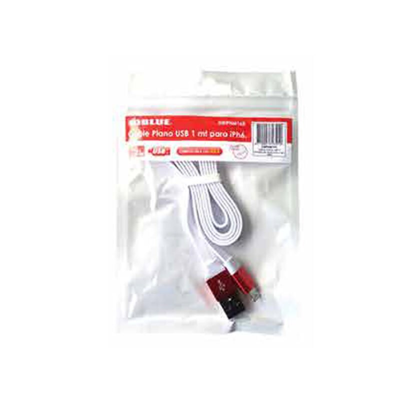 cable usb a lightning 100cm app bicolor red white