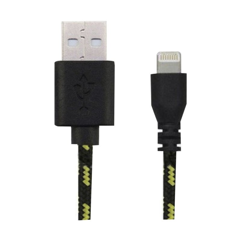 cable usb a lightning textil, black — vista 4