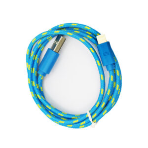 cable usb a lightning textil, blue