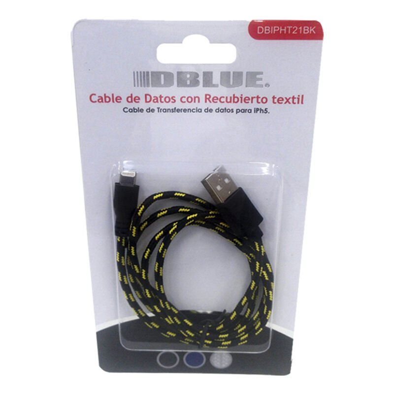 cable usb a lightning textil,white