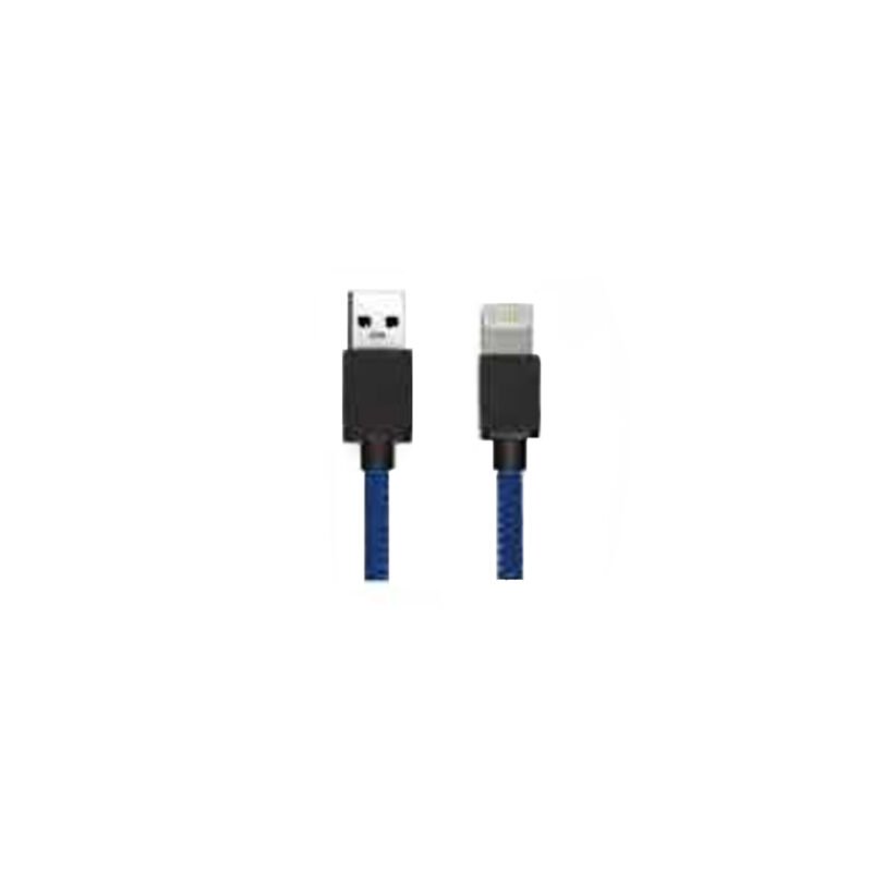 cable usb a lightning trenzado, 100cm app, blue — vista 3