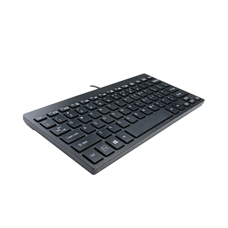 teclado mini ultra slim, 78 teclas, silencioso y comodo, compatible windows y linux. black. — vista 2