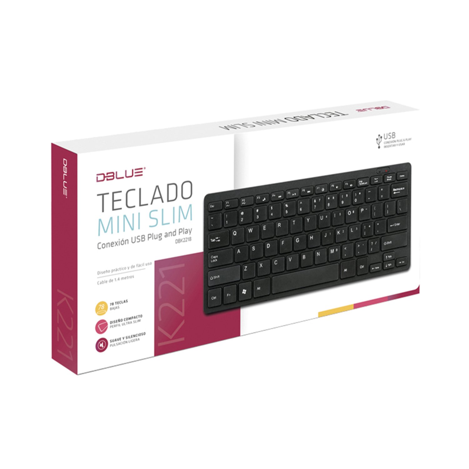 teclado mini ultra slim, 78 teclas, silencioso y comodo, compatible windows y linux. black. teclado mini ultra slim, 78 teclas, silencioso y comodo, compatible windows y linux. black.