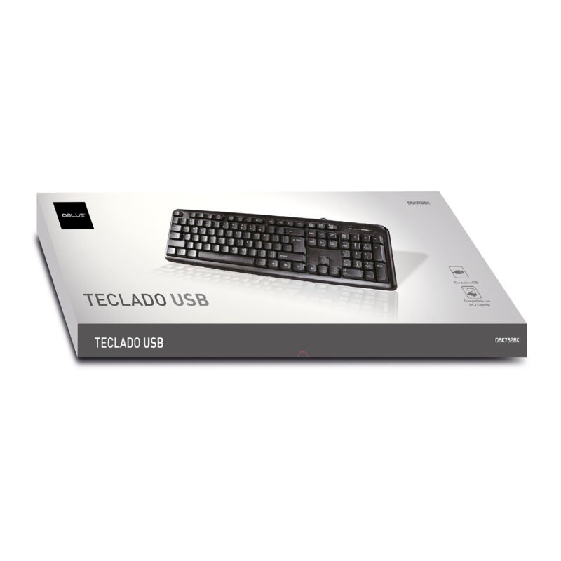 teclado dblue usb, compatible con pc y laptop, cable de 1.3 mts, material ccs. — vista 2