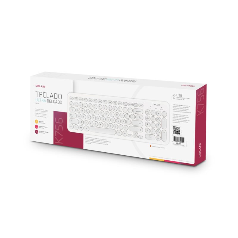 teclado ultra delgado para pc.white — vista 3