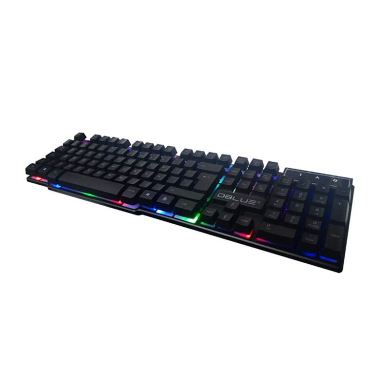 teclado dblue gamer retroiluminado, 7 colores, grabado laser, resistente a salpicaduras, comodo y duradero. — vista 2