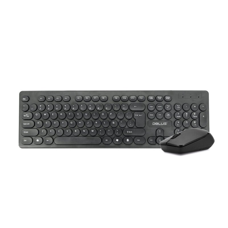 kit teclado y mouse inalambrico 2.4ghz usb black