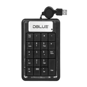 teclado dblue numerico usb, diseÑo ultra slim, portatil, color black silver.
