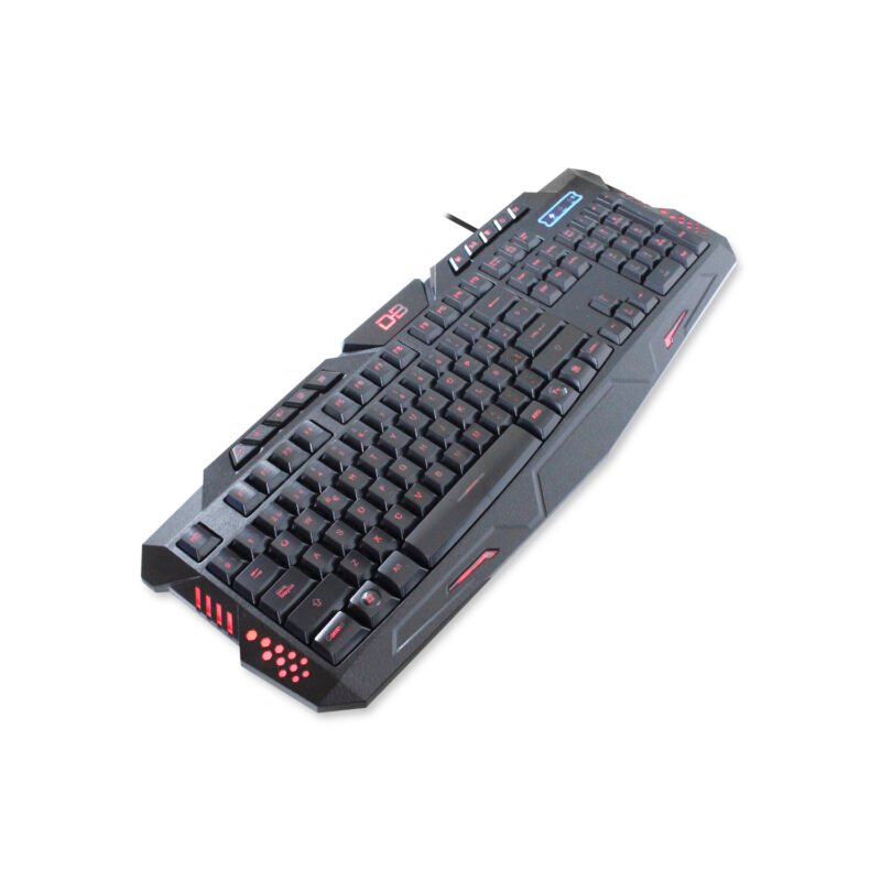 teclado dblue gamer retroiluminado led, ideal para juegos multiplayer, 10 teclas multimedia. — vista 2
