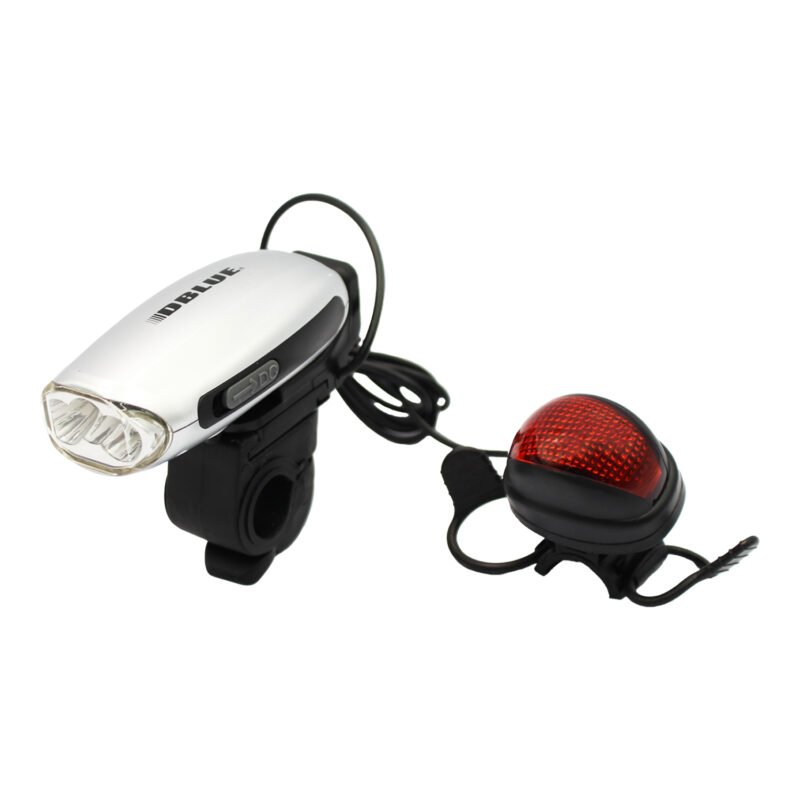 linternas led dinamo para bicicleta, frente y trasera, flujo de 14 lm, brillo 150,000 mcd, alcance de 10 m, angulo de eficiencia 9, color. black