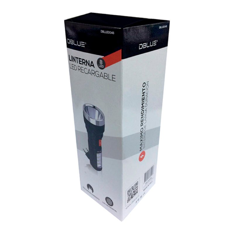 linterna dblue super brillo. recargable.