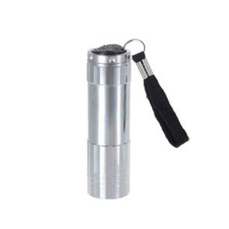 linterna led uv de bolsillo, 9 bombillas, resistente al agua, 3w, funciona con 3 pilas aaa. — vista 2