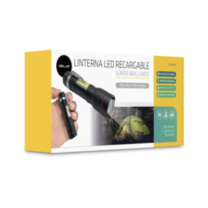 linterna tactica zoom led cree usb recargable