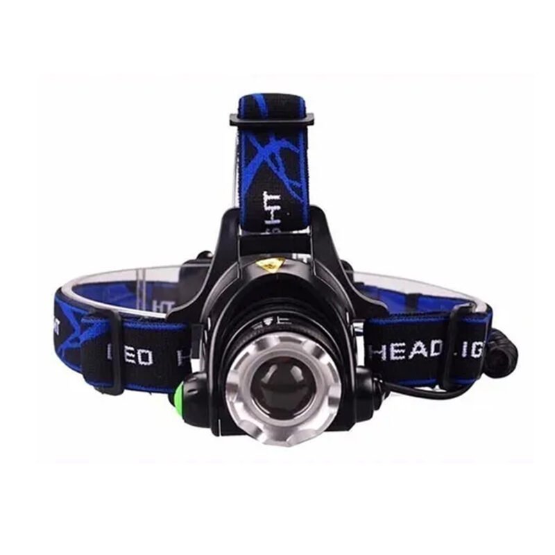 linterna led de minero recargable, caza, trecking, camping — vista 2