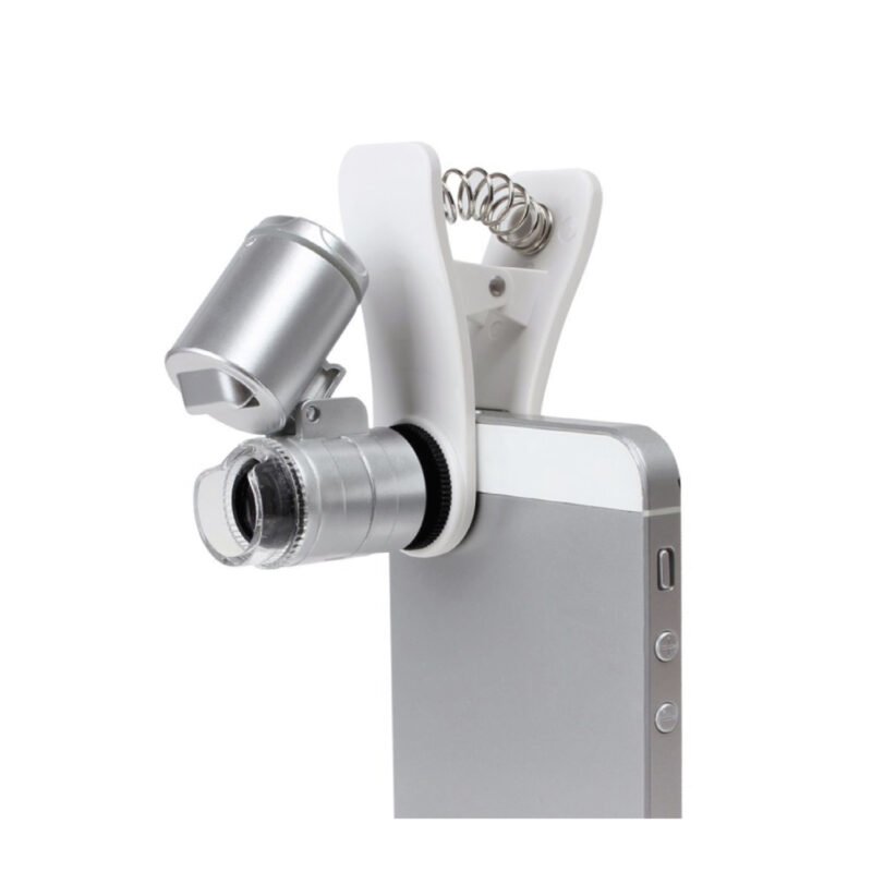 microscopio universal para smartphones: lupa 60x, detector ultravioleta, luz led, portatil. — vista 3