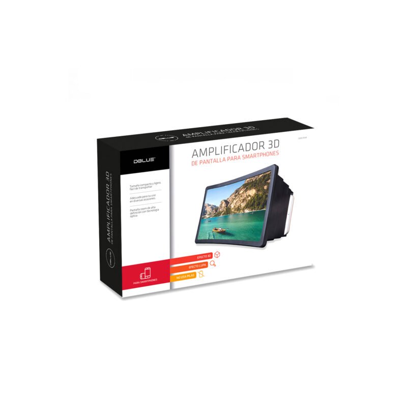 amplificador 3d para celulares lupa de 8.2", alta definicion, tecnologia optica, protege los ojos. — vista 3