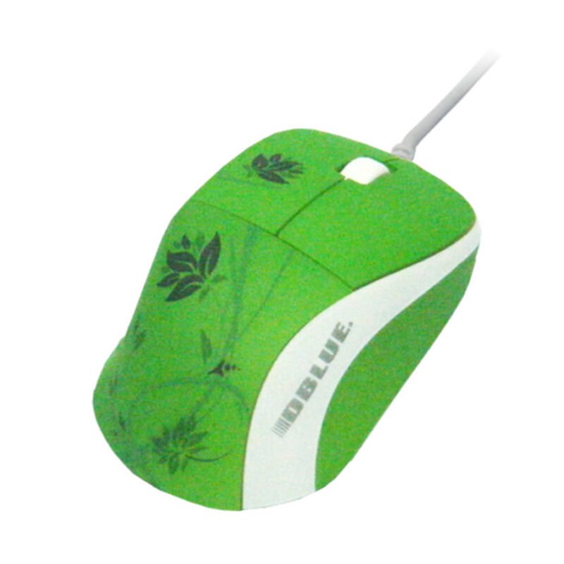 mouse con cable 800dpi usb green white