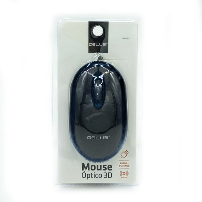 mouse usb, 800 dpi, ruedeta scroll, compatible windows y mac. black.
