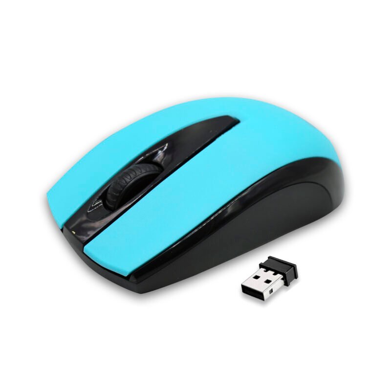 mouse inalambrico optico 3d, 1200 dpi, 2.4 ghz, hasta 10 mts, diseÑo ergonomico. blue — vista 3