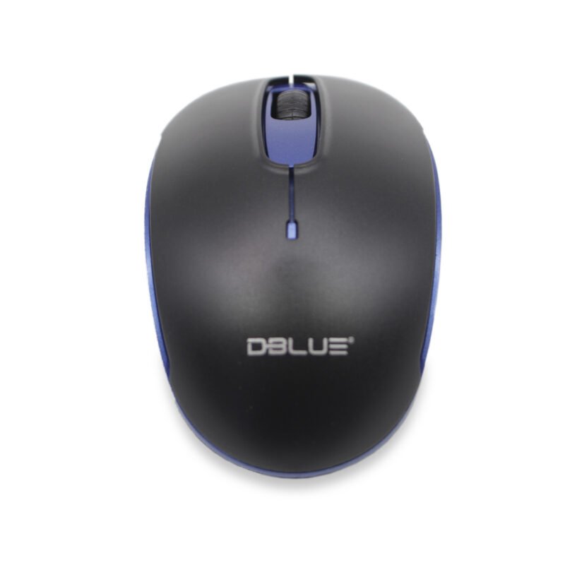 mouse optico 3d, 1000 dpi, 2.4 ghz, hasta 10 mts, diseÑo ergonomico, ahorro de bateria. blue