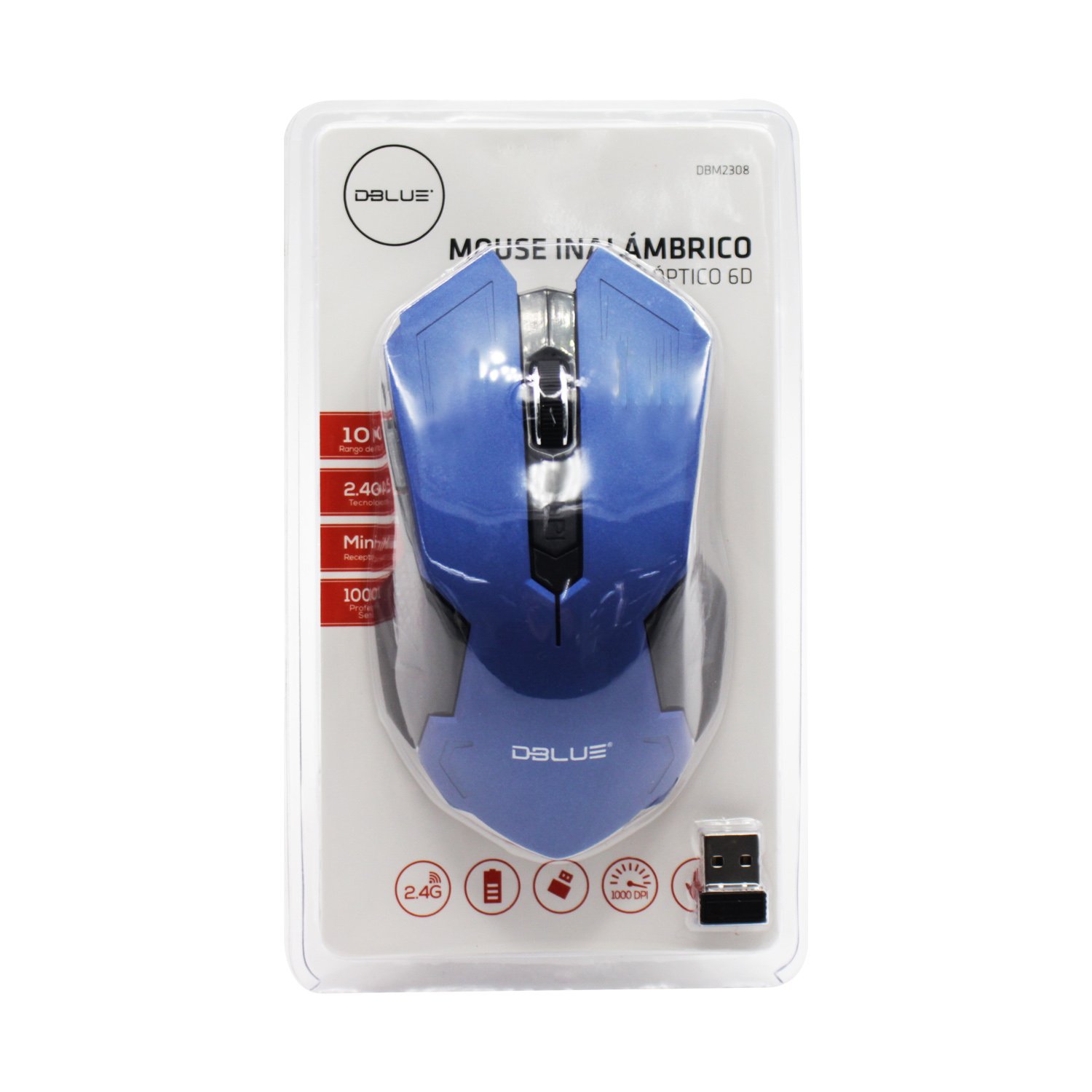 mouse optico 3d, 1000 dpi, 2.4 ghz, hasta 10 mts, diseÑo ergonomico, ahorro de bateria. blue mouse optico 3d, 1000 dpi, 2.4 ghz, hasta 10 mts, diseÑo ergonomico, ahorro de bateria. blue