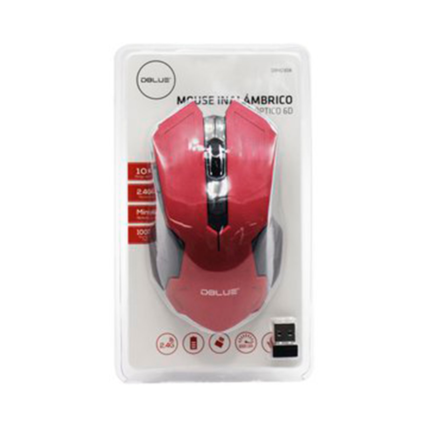 mouse optico 3d, 1000 dpi, 2.4 ghz, hasta 10 mts, diseÑo ergonomico, ahorro de bateria. red mouse optico 3d, 1000 dpi, 2.4 ghz, hasta 10 mts, diseÑo ergonomico, ahorro de bateria. red