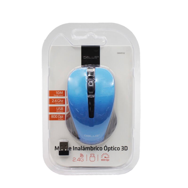 mouse dblue inalambrico 2,4ghz., diseÑo ambidiestro, sensor optico 800 dpi, 3 botones, libertad de movimiento. — vista 5