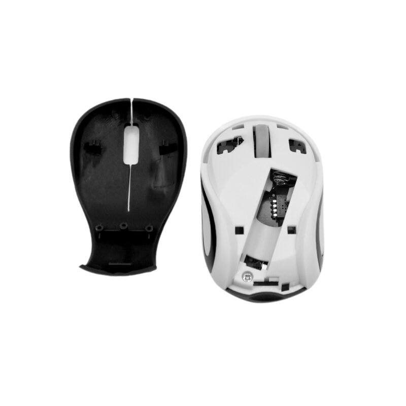 mouse dblue inalambrico 2.4 ghz, 800 dpi, funcion auto sleep, compatible todos los sistemas operativos.white black — vista 2