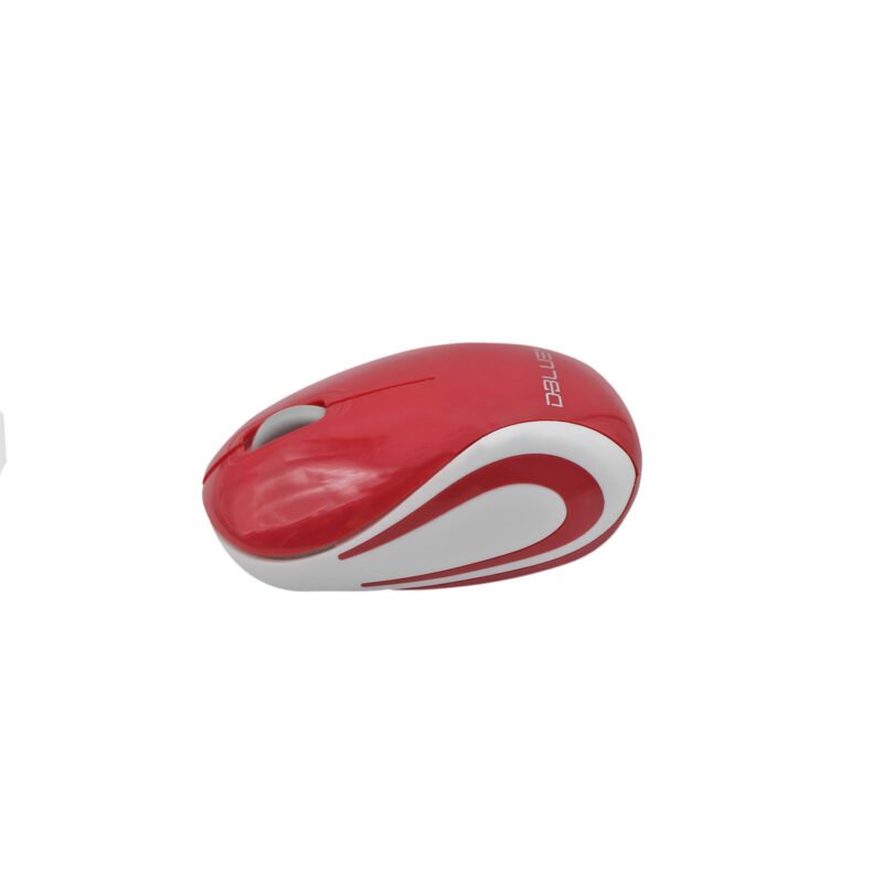 mouse dblue inalambrico 2.4 ghz, 1200 dpi, funcion auto sleep, compatible todos los sistemas operativos.white red — vista 2